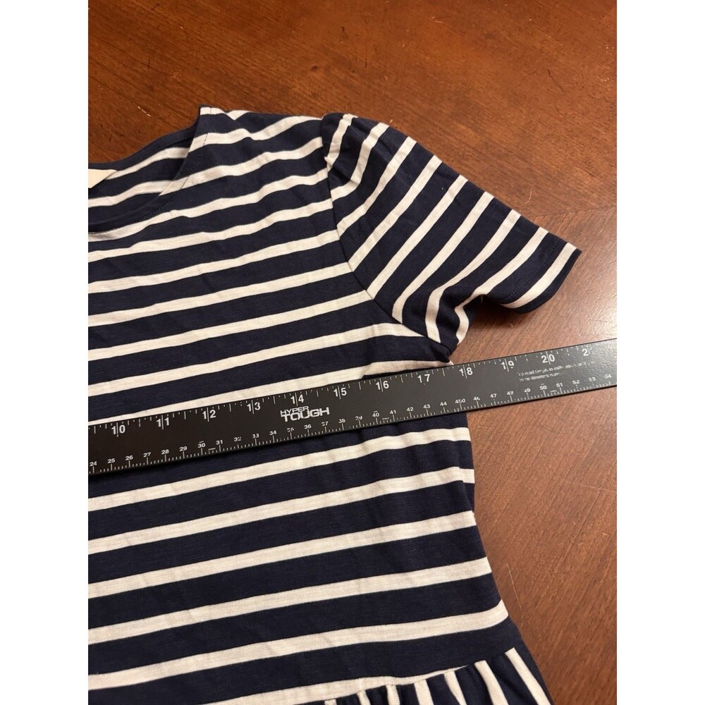Boden Emma Tiered Jersey Midi Dress Blue and White Stripes SIZE 8P - Picture 11 of 14